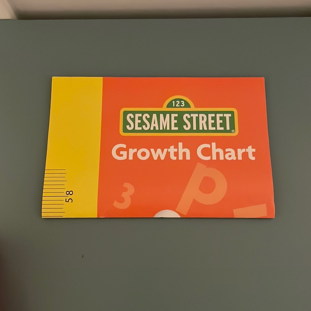Sesame Street growth chart and Elmo’s world dvd